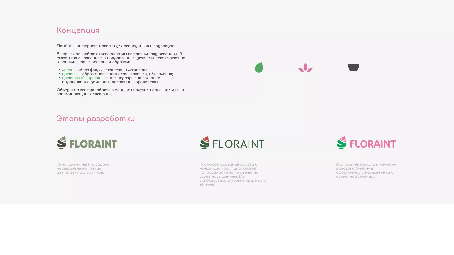 Создание логотипа и интернет-магазина «FLORAINT» в Шумихе