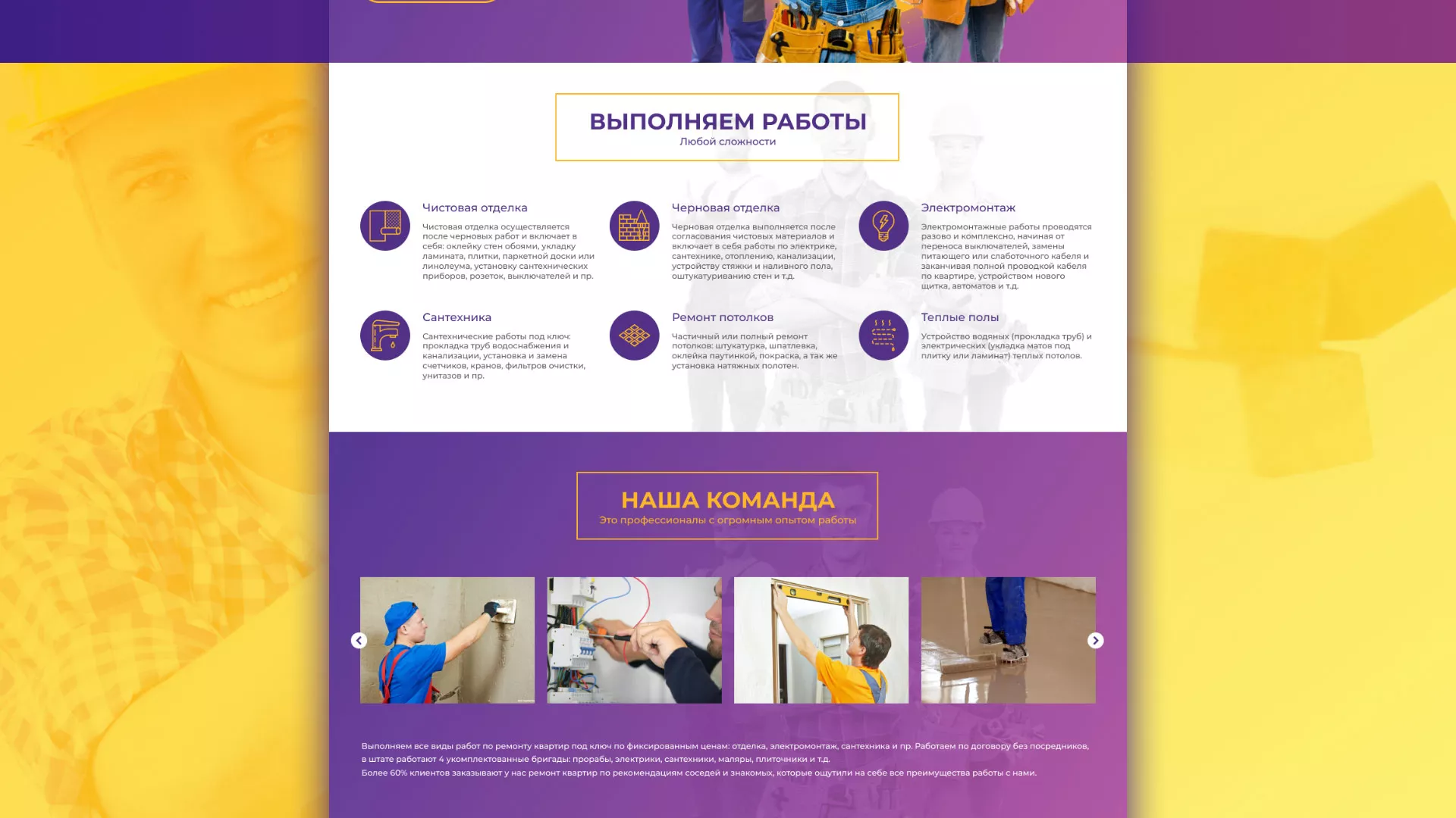 Разработка сайта строительной компании «Милана-Строй» в Шумихе