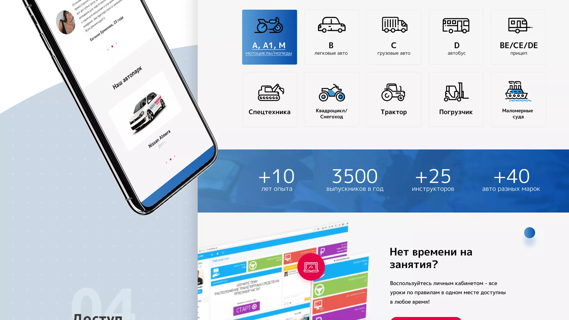 Разработка сайта автошколы «Орлан» в Шумихе