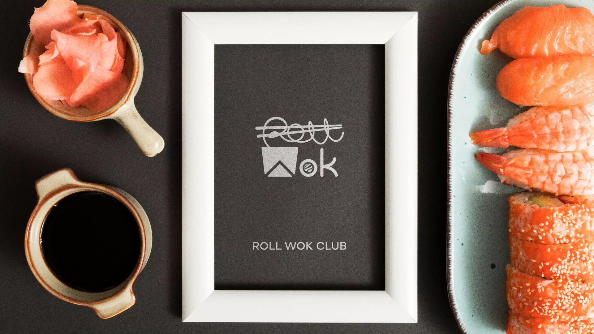 Разработка логотипа суши-бара «Roll Wok Club» в Шумихе
