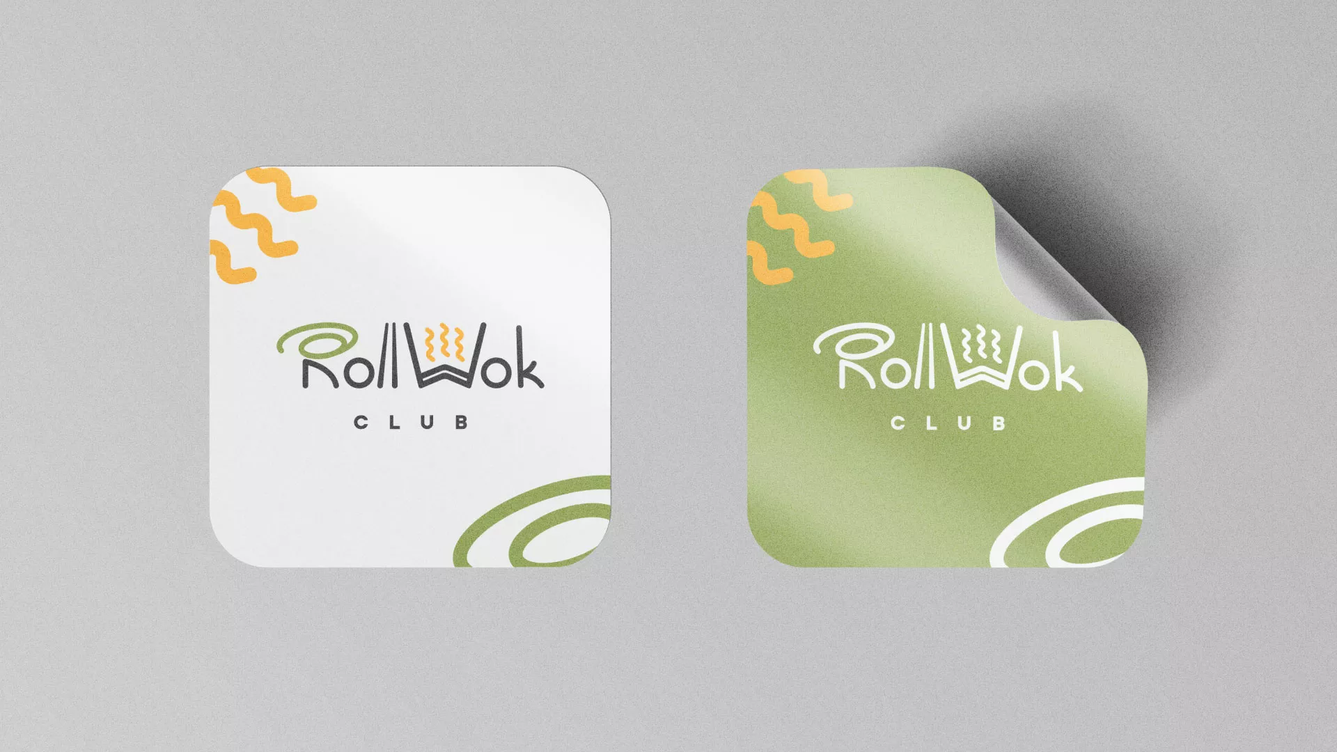 Разработка логотипа и фирменного стиля суши-бара «Roll Wok Club» в Шумихе