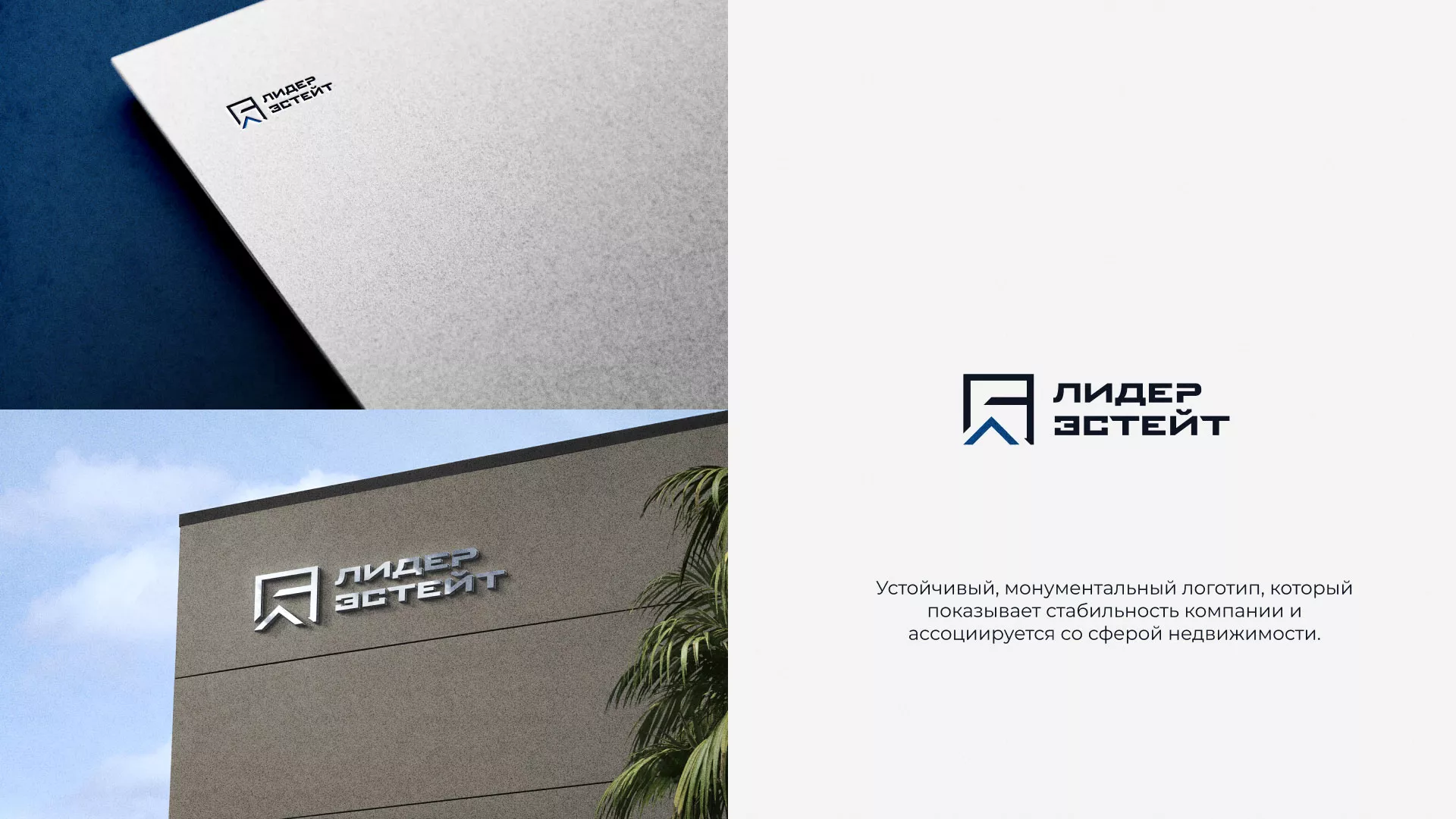 Разработка логотипа агентства недвижимости «Лидер Эстейт» в Шумихе